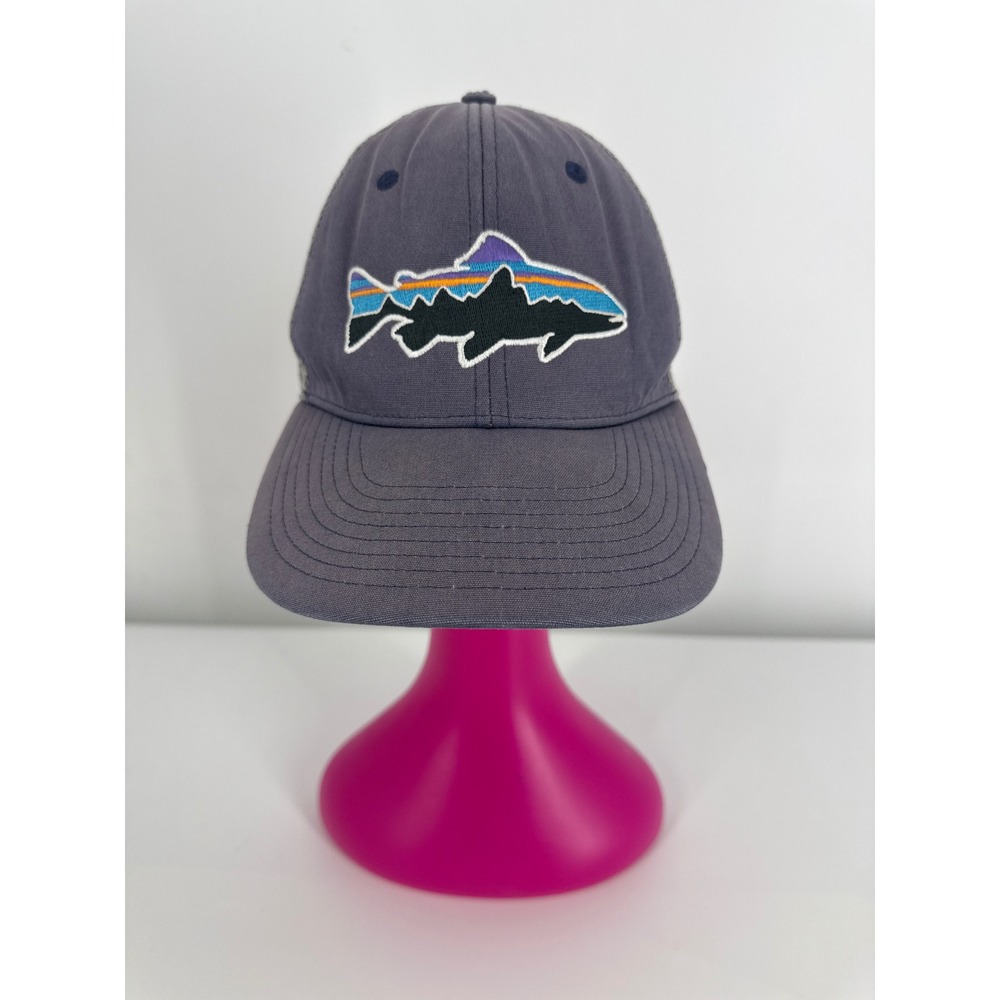 Patagonia Fitz Roy Trout Trucker Hat Mesh Snapback Fishing Cap Outdoors Dad